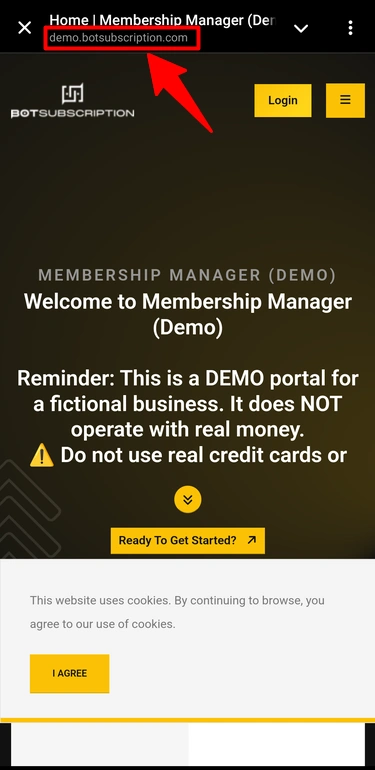 Successful verification of a custom domain in TGmembership.